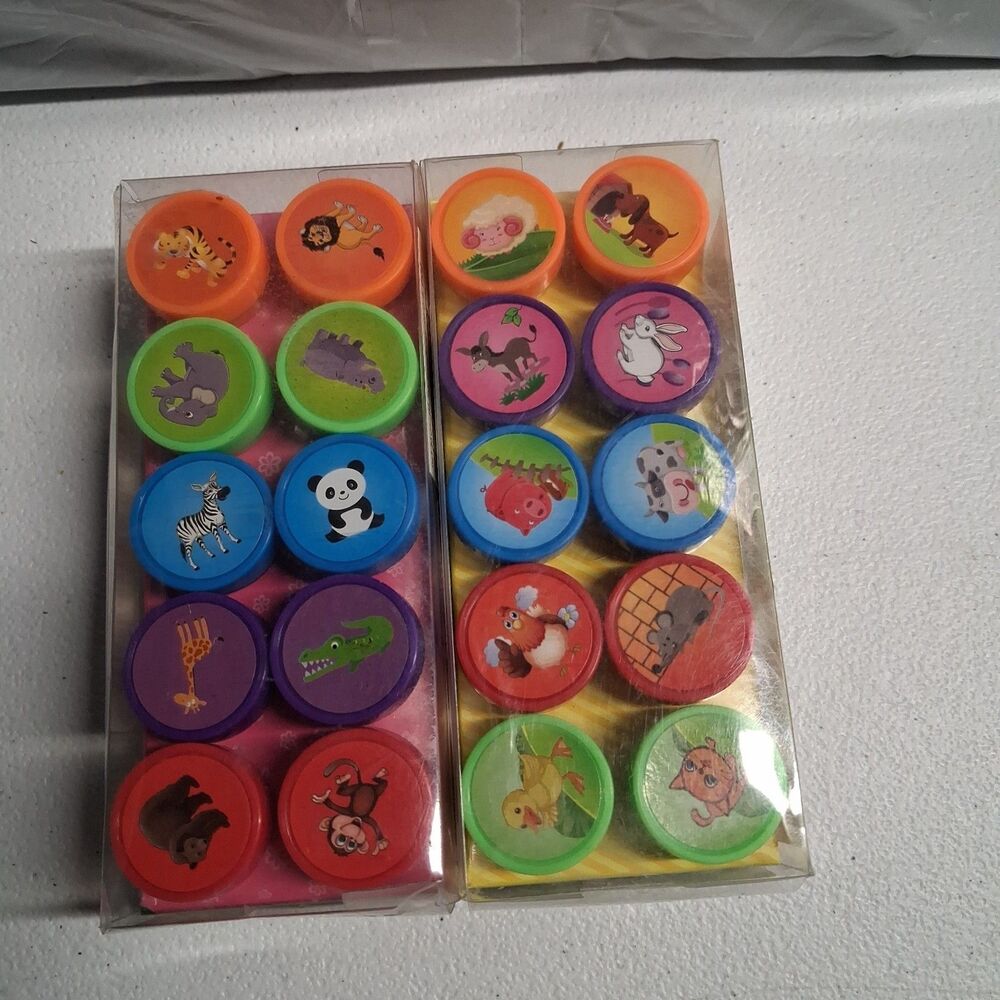 2 Ankomina 10 Pcs Kids Stampers Animal and Bird Stamps